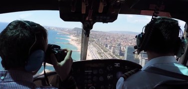 Полет на вертолете в Барселоне